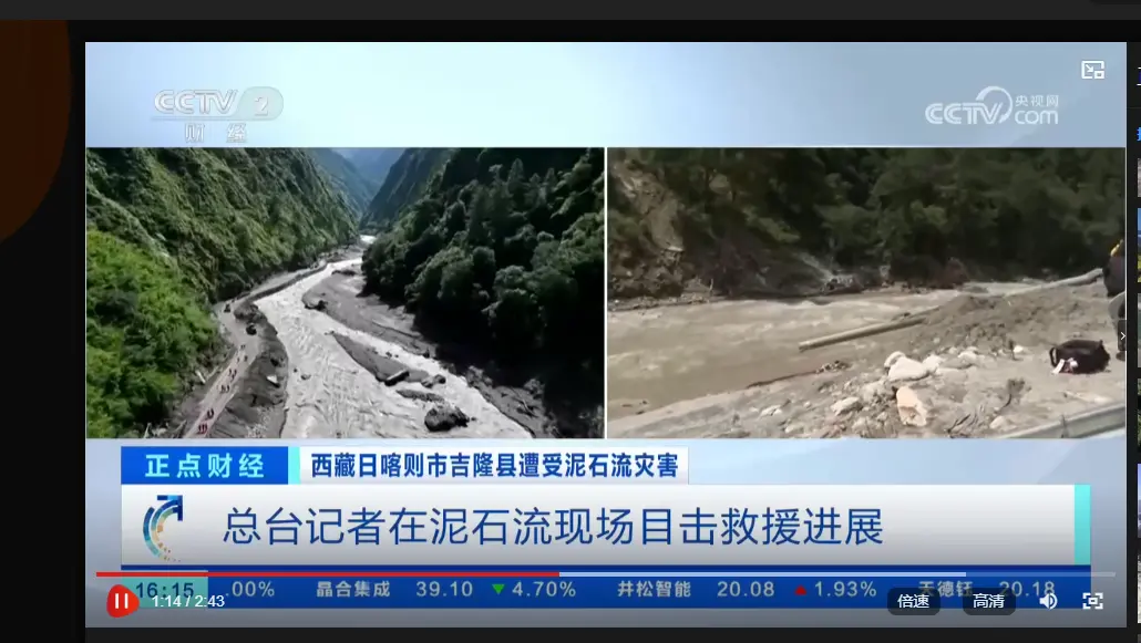 央视总台记者前方报道与股价涨跌没有关联文章配图