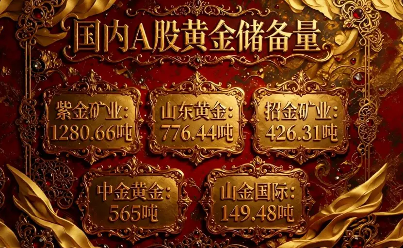《美债40万亿与贵金属》续，A股公司黄金储备情况统计文章配图