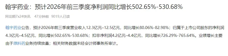 翰宇药业这个业绩有点儿意思，具体的明天早盘9点10分直播间详聊。配图1